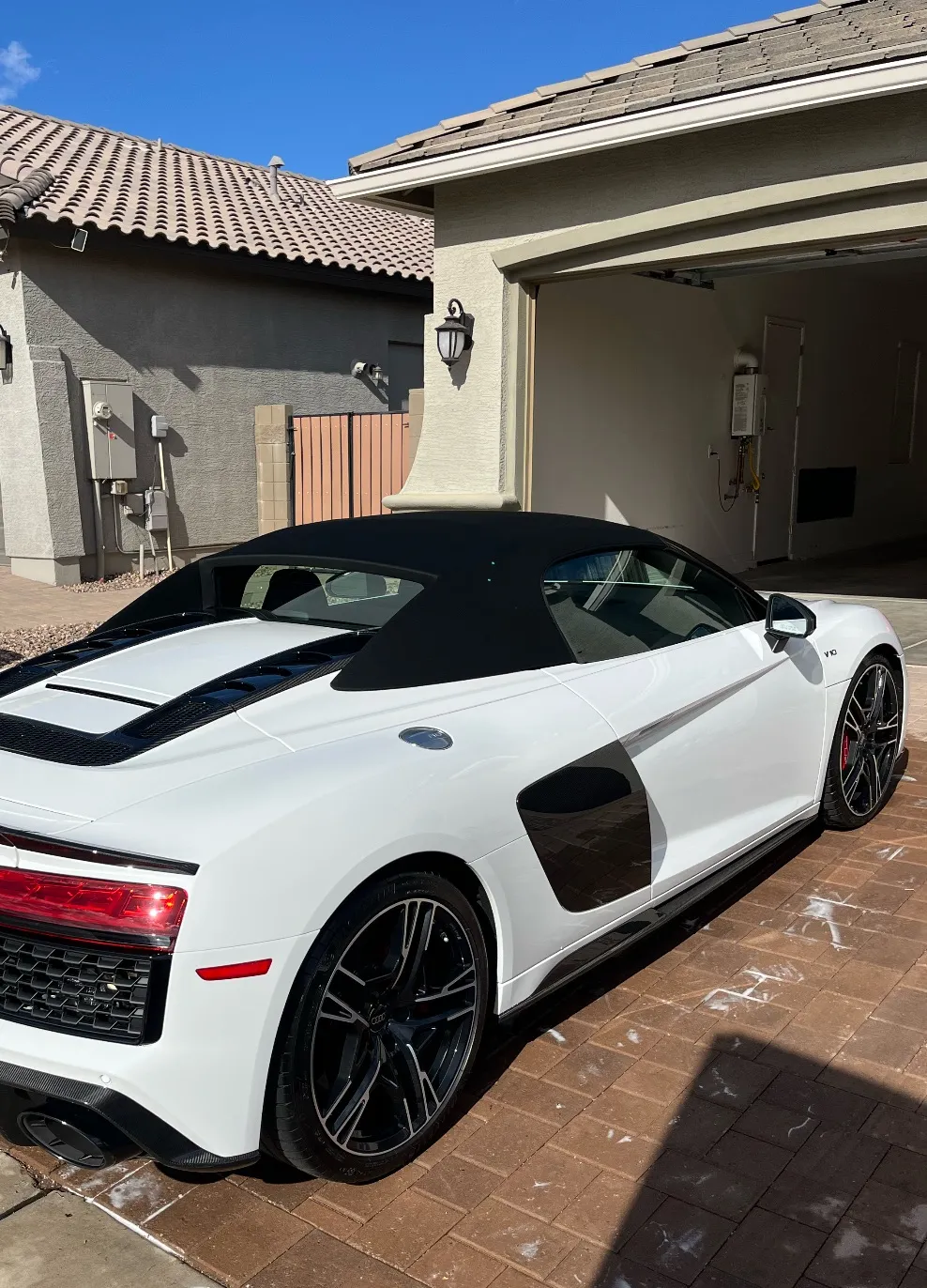 Audi V10 exterior after detailing, paint evenly glossed