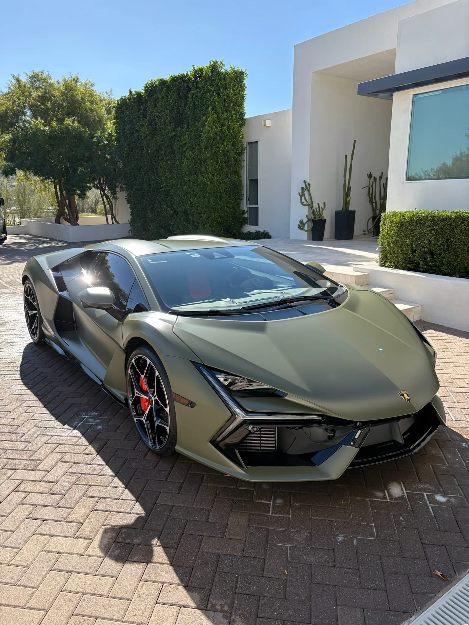 Clean matte-finish Lamborghini after detailing