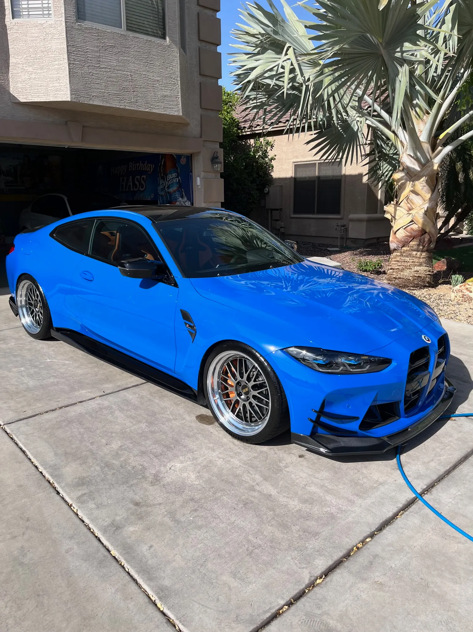 Blue BMW M4 with a deep, even gloss after a full exterior detail