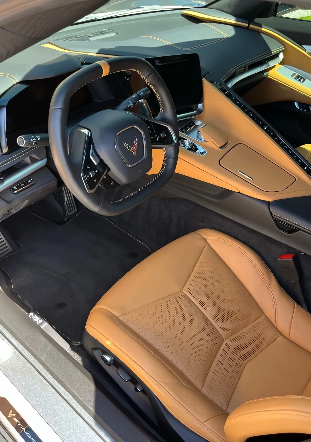 Spotless car interior with clean seats, dash, and console